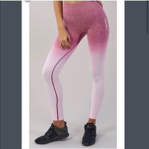 Gymshark Ombré Seamless Leggings M Chalk Pink Beat